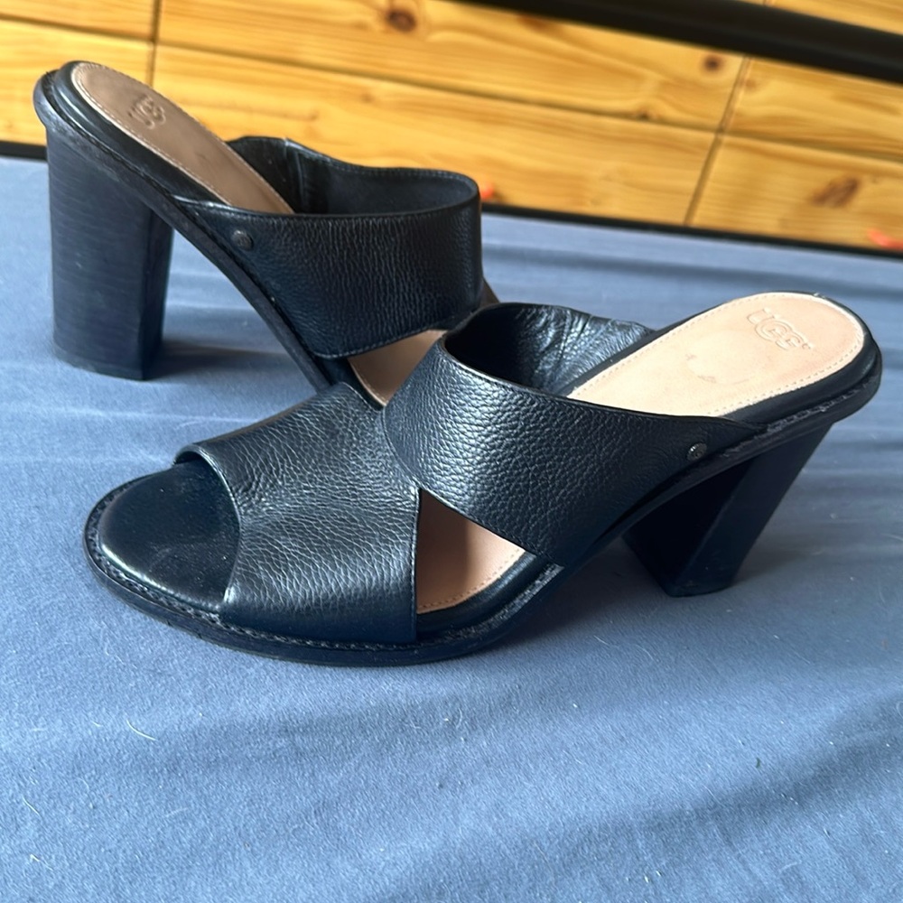 Ugg Black Leather Heels